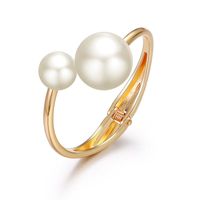 New Simple Style Single Layer Irregular Pearl Alloy Bracelet main image 3