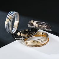 Nouveau Bracelet Diamant Multi-pièces En Cuir Pu main image 4