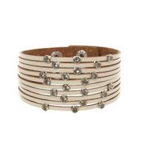 Bohemian Multi-layered Zircon Leather Bracelet main image 5