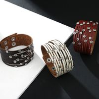 Bohemian Multi-layered Zircon Leather Bracelet main image 4