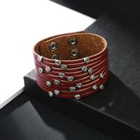 Bohemian Multi-layered Zircon Leather Bracelet main image 3