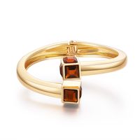 Retro Zirkon Quadrat Diamant Mehrfarbig Vergoldet Armband sku image 1