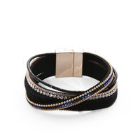Simple Diamond-studded Multilayer Leather Bracelet sku image 3