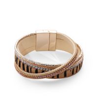 Simple Diamond-studded Multilayer Leather Bracelet sku image 2