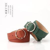 The New Ladies Letter Round Buckle Head Belt Simple Korean Pants Belt Fashion New Products Wholesale Nihaojewelry sku image 6