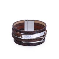 New Bohemian Magnetic Buckle Leather Bracelet main image 5