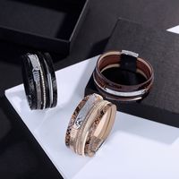 New Bohemian Magnetic Buckle Leather Bracelet main image 3