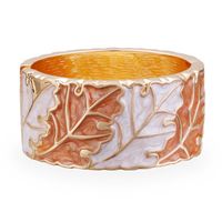 Retro Two-color Leaves Bracelet main image 2