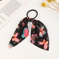 New Retro Knotted Big Bow Hair Scrunchies main image 4