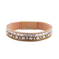 Fashion Diamond-studded Leather Bracelet main image 1