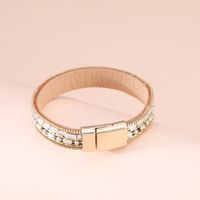 Fashion Diamond-studded Leather Bracelet main image 6