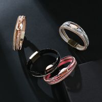 Fashion Pu Leather Diamond Conch Decorative Bracelet main image 4