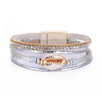 Fashion Pu Leather Diamond Conch Decorative Bracelet main image 3