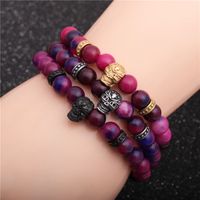 Creative Agate Stone Skull Bracelet main image 1