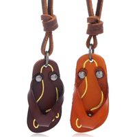 Fashion Creative Slippers Pendant Leather Necklace main image 1