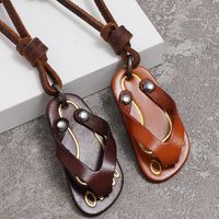 Fashion Creative Slippers Pendant Leather Necklace main image 4