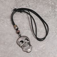 Simple Skull Head Pendant Necklace main image 3