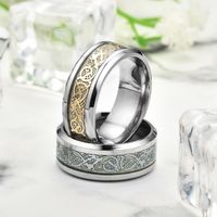 New Luminous Fluorescence Pattern Dragon Ring main image 3