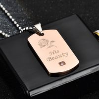 New Her Beast His Beauty Couple Diamond Pendant Necklace main image 5