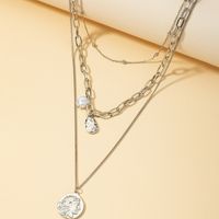 Kreative Retro Perlen Anhänger Mehrschichtige Halskette main image 3