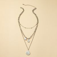 Kreative Retro Perlen Anhänger Mehrschichtige Halskette main image 5