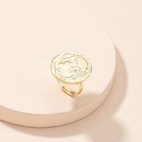 Simple Fashion Star Coin Portrait Ring main image 3