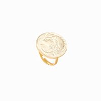 Simple Fashion Star Coin Portrait Ring main image 6