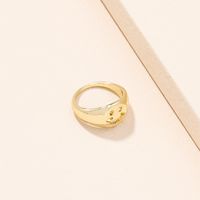 Korean Simple Retro Fashion Cute Smiley Ring main image 4