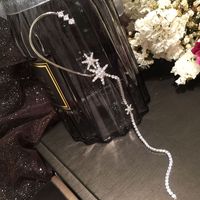 Long Tassel Snowflake Ear Bone Clip main image 1