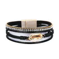 Fashion Pu Leather Diamond Conch Decorative Bracelet sku image 1