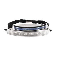 Titan Stahl Buchstabe Kupfer Verstellbares Armband Set sku image 6