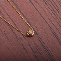 Fashion Simple Micro-inlaid Zircon Diamond Ball Necklace sku image 3