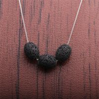 New Fashion Simple Volcanic Stone Necklace sku image 2