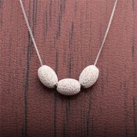 New Fashion Simple Volcanic Stone Necklace sku image 3