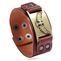 Retro Punk Leather Bracelet sku image 2