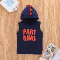Casual Hooded Children's Solid Color Cartoon Jacket main image 1