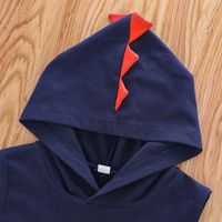 Casual Hooded Children's Solid Color Cartoon Jacket main image 3