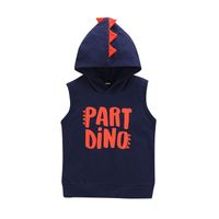 Casual Hooded Children's Solid Color Cartoon Jacket main image 6