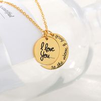 Simple Stainless Steel Creative Letter Necklace main image 3