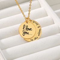 Simple Stainless Steel Creative Letter Necklace main image 4