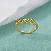 New Simple Stainless Steel Heart-shaped Ring main image 1