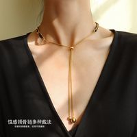 Fashion Geometric Titanium Steel Plating Necklace main image 4