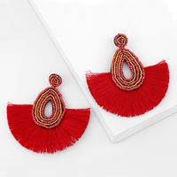 Ethnic Style Handmade Beaded Tassel Earrings main image 1