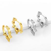 New Simple Geometric Diamond Earrings main image 1