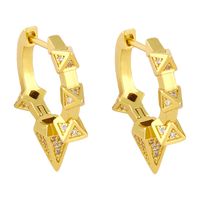New Simple Geometric Diamond Earrings main image 3