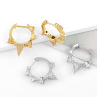 New Simple Geometric Diamond Earrings main image 5