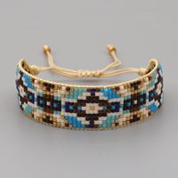 Retro Ethnic Style Handmade Geometric Devil's Eye Beaded Bracelet main image 2