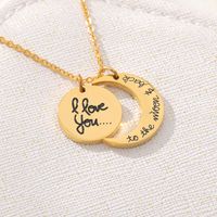 Simple Stainless Steel Creative Letter Necklace sku image 1