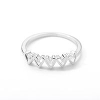 New Simple Stainless Steel Heart-shaped Ring sku image 2