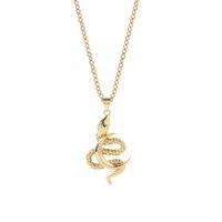 Copper Zodiac Snake Moon Necklace main image 6